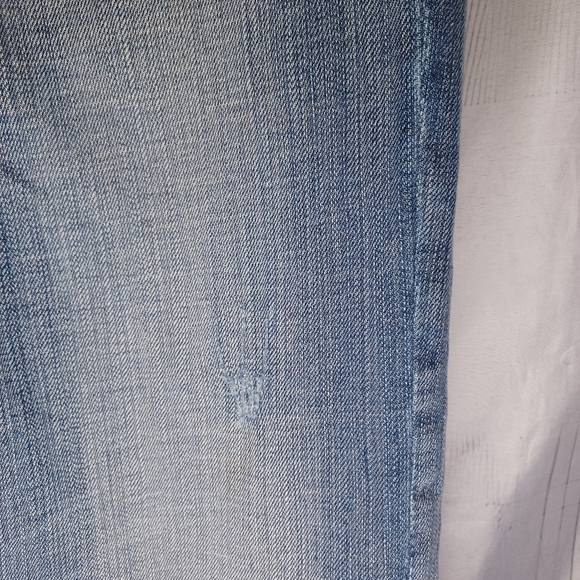 Vigoss Lightly Distressed Boot Cut Blue Denim Jeans - Picture 8 of 16